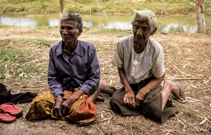 Provinz Surin Zwei alte Thai-Frauen