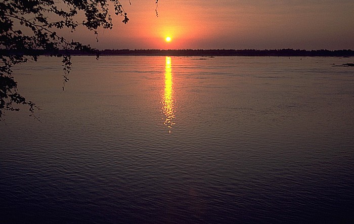 Sonnenuntergang über Mekong Kratie