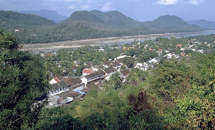 Blick vom Phousi: Stadtzentrum Luang Prabang