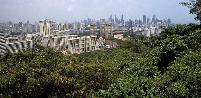 Singapur Blick vom Mount Faber Raffles Place