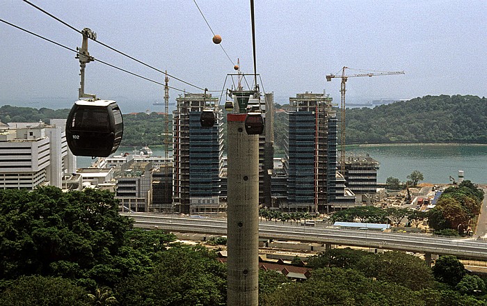 Singapur Cable Car Mount Faber - Sentosa Island Harbour Front Keppel Road Straße von Singapur