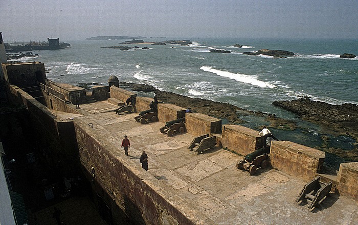 Blick von der Dachterasse des Hotel Smara: Sqala (Seebastion) de la Ville Essaouira