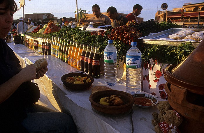 Marrakesch Place Djamaa el-Fna: Essensstand Place Djemaa el Fna