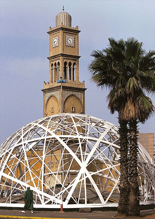 Casablanca Place Mohammed V Uhrenturm