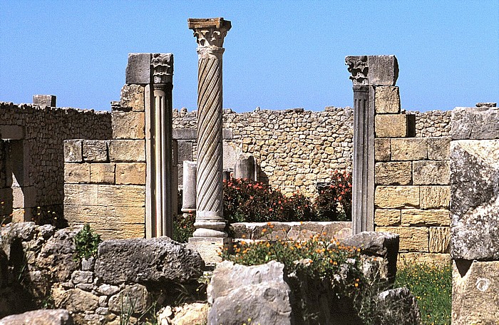 Volubilis Römische Ausgrabungen: Haus der Säulen