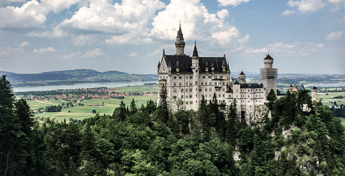 Schwangau Blick von der Marienbrücke: Schloss Neuschwanstein