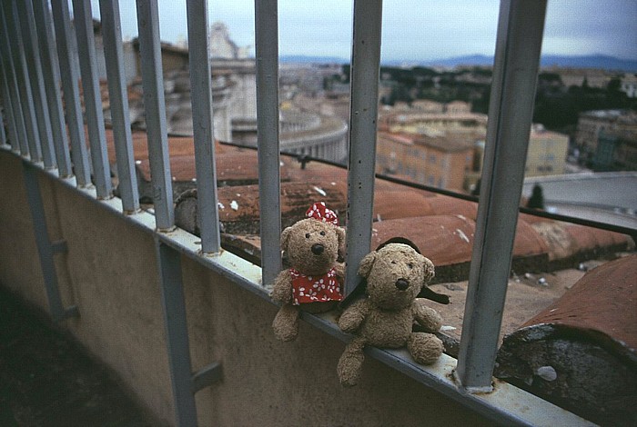 Vatikan Petersdom: Teddine und Teddy auf dem Dach