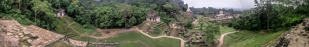 Palenque Panorama Ausgrabungsstätten Welterbe Präkolumbische Stadt und Nationalpark von Palenque