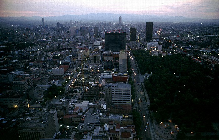 Mexiko-Stadt Blick vom Torre Latinoamericana Almeda Central Avenida Juárez