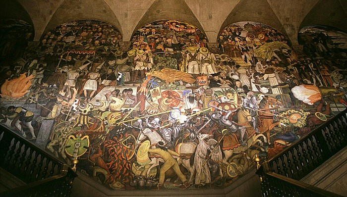 Mexiko-Stadt Nationalpalast: Wandbild mit der Geschichte Mexikos