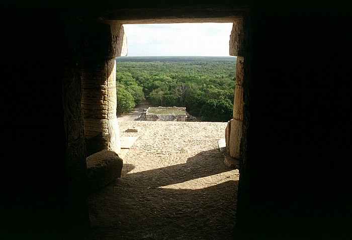 Blick aus dem Tempel des Kukulkán Chichén Itzá