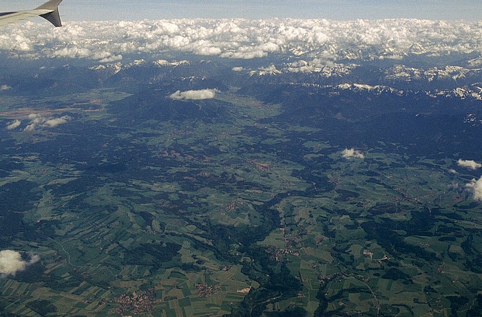 Bayern - Landkreis Weilheim-Schongau (unten) / Landkreis Ostallgäu (oben) Landkreis Weilheim-Schongau