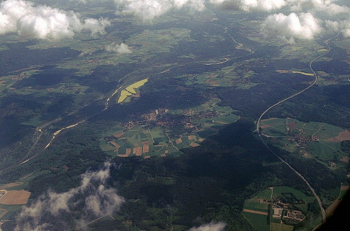 Bayern - Landkreis München: Isar und Forstenrieder Park Schäftlarn Luftbild aerial photo