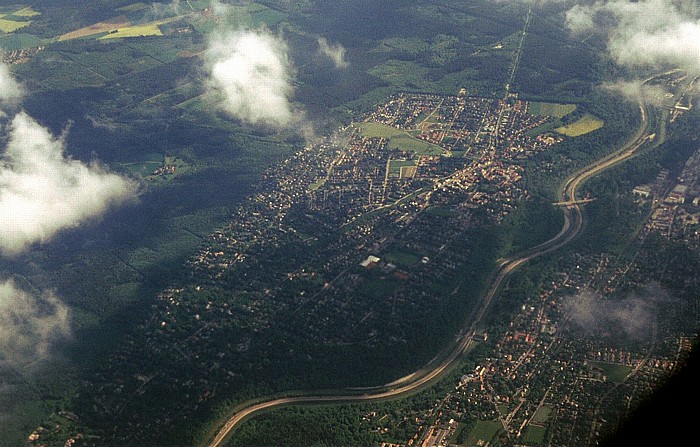 Bayern - Landkreis München: Grünwald Pullach im Isartal Luftbild aerial photo