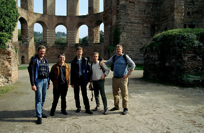 Trier Kaiserthermen: Boris, Uwe, Jörg, Ralph, Jürgen