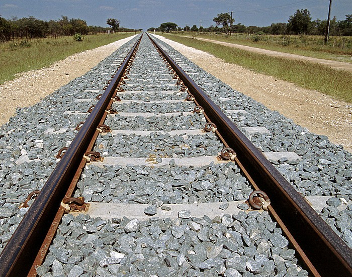 Bahnstrecke Tsumeb Richtung Norden Farm Sachsenheim