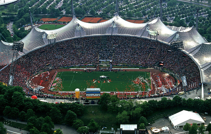 Blick vom Olympiaturm: Olympiastadion München 2005