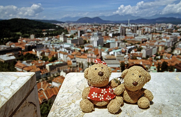 Ljubljana Burg: Teddine und Teddy