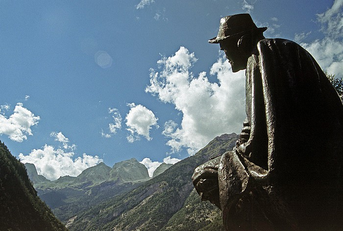 Julische Alpen Denkmal Julius Kugy im Trenta-Tal