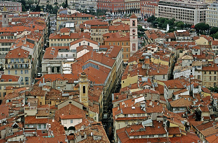 Blick von der Terrasse Frédéric Nietzsche: Altstadt Nizza