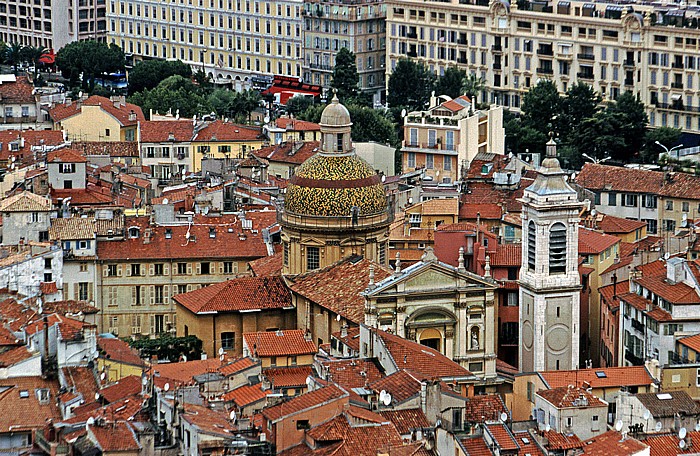 Blick von der Terrasse Frédéric Nietzsche: Cathédrale Ste Réparate Nizza