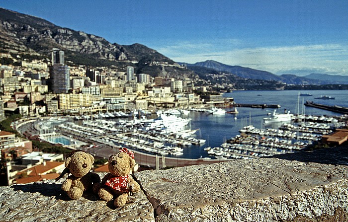 Monaco Schlosshügel: Teddy und Teddine Hafen Monte Carlo