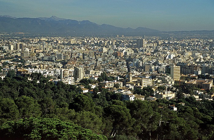 Palma de Mallorca Blick vom Castell de Bellver: Stadtzentrum