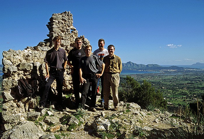 Puig de Santa Maria Gipfel v.l.: Jörg, Jürgen, Ralph, Boris, Uwe