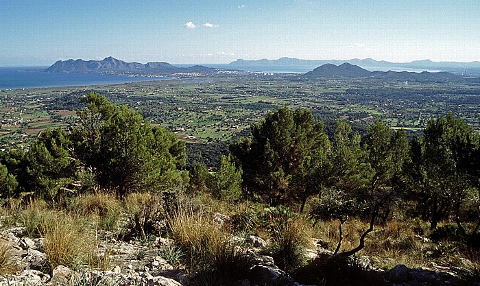 Puig de Santa Maria Blick vom Gipfel in Richtung Nordosten