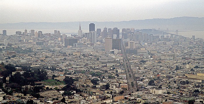 Blick von Twin Peaks: Financial District San Francisco