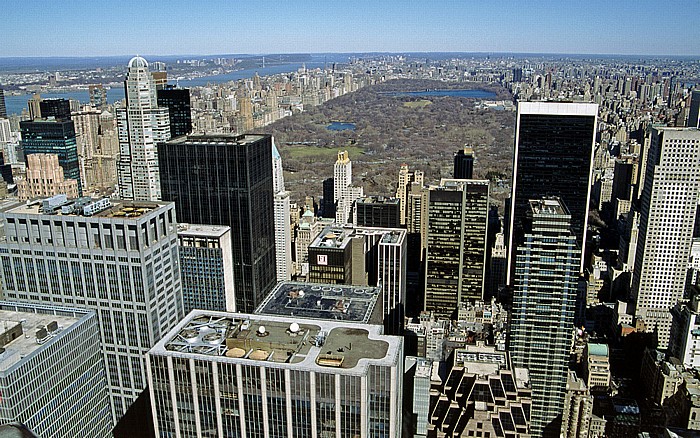 New York City Blick vom Rockefeller Center Top Of The Rock Central Park George Washington Bridge Hudson River Upper East Side Upper West Side