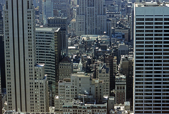 New York City Blick vom Rockefeller Center Top Of The Rock Empire State Building Manhattan Midtown