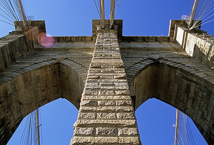 New York City Brooklyn Bridge: Östlicher Pylon