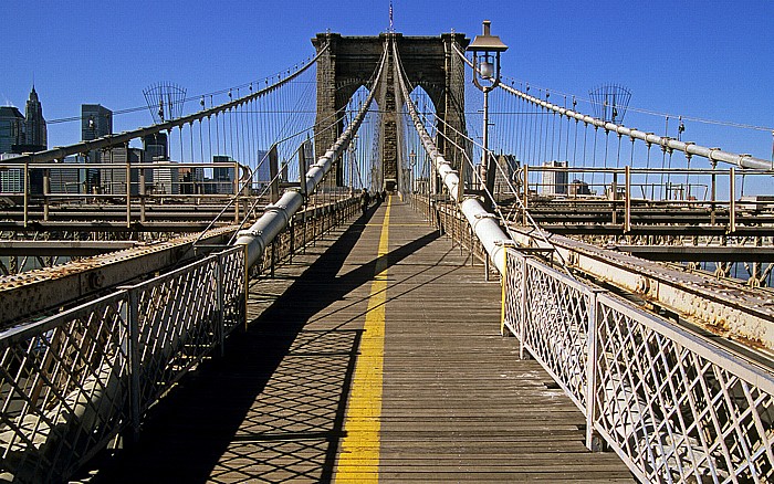 New York City Brooklyn Bridge: Östlicher Pylon Manhattan