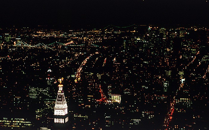 Blick vom Empire State Building in Richtung Manhattan Downtown New York City