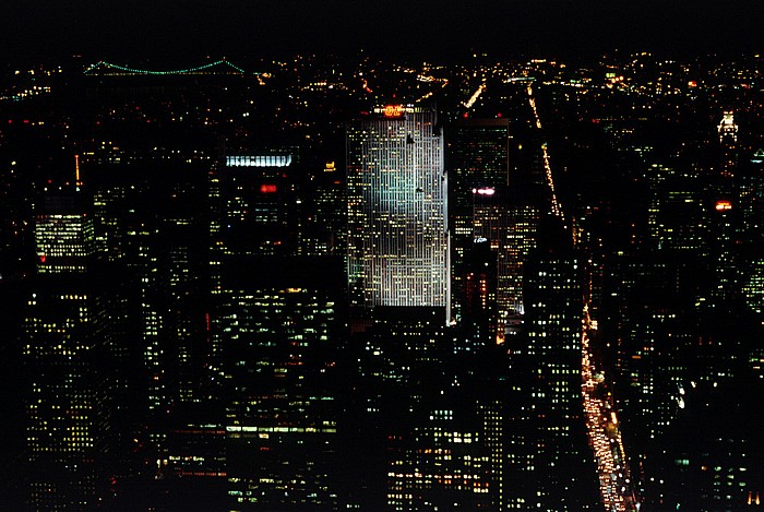 New York City Blick vom Empire State Building Fifth Avenue GE Building George Washington Bridge Rockefeller Center