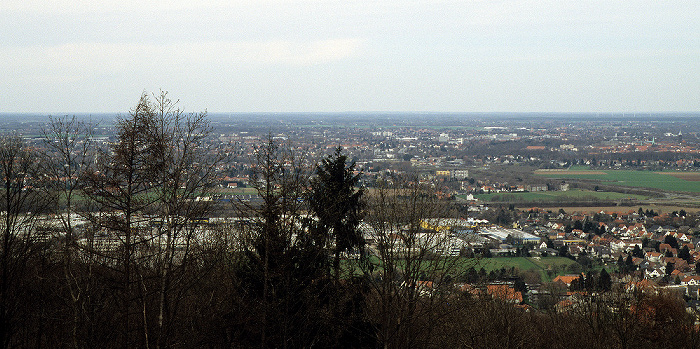 Porta Westfalica Blick vom Kaiser-Wilhelm-Denkmal in Richtung Norden