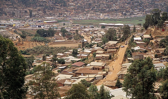 Kigali Ehem. Haus von Richard Kandt: Blick in Richtung Nordwesten (Muhima) Mpazi Ruganwa