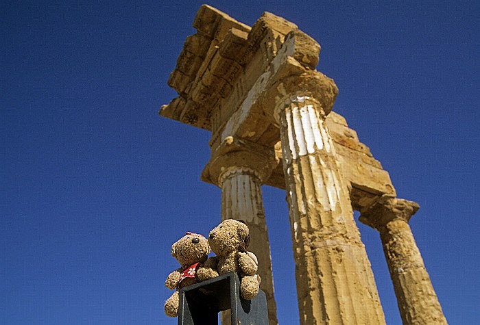 Agrigent Tal der Tempel: Dioskuren-Tempel: Teddine und Teddy