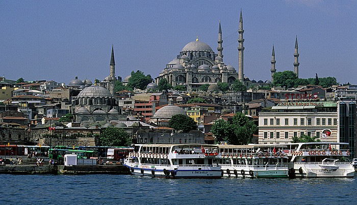 Istanbul Blick von der Galata-Brücke: Süleymaniye-Moschee Galatabrücke