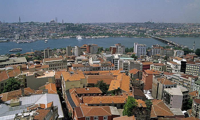 Istanbul Blick vom Galata-Turm: Goldenes Horn Eminönü Galataturm Karaköy