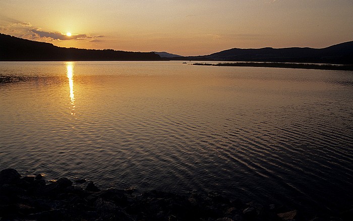 Sonnenuntergang Lipno-Stausee