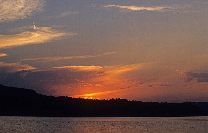 Sonnenuntergang Lipno-Stausee