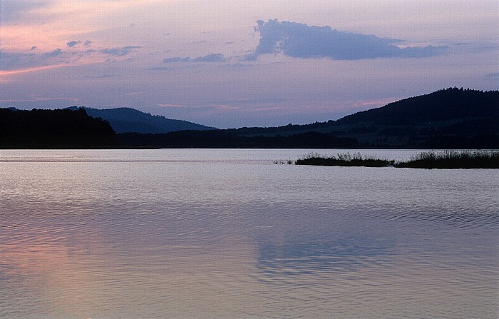 Lipno-Stausee Kurz nach Sonnenuntergang