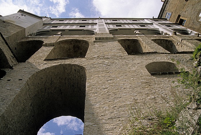 Schloss: Mantelbrücke Krumau an der Moldau