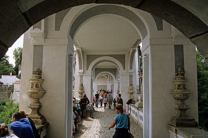 Schloss: Mantelbrücke Krumau an der Moldau