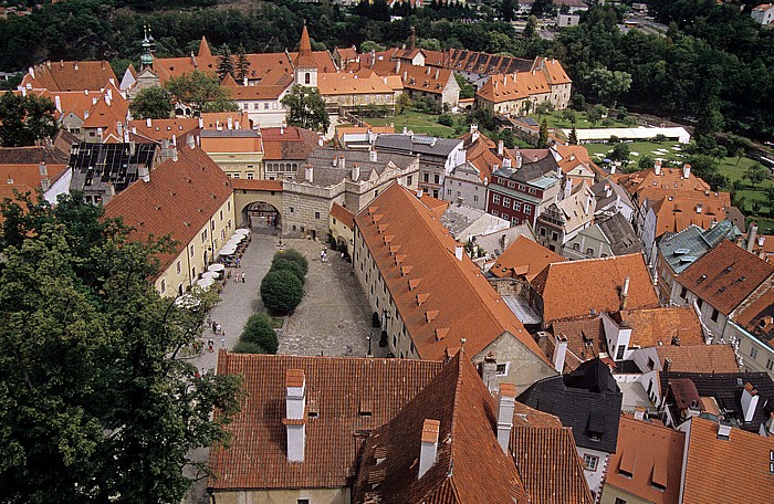 Krumau an der Moldau Blick vom Schlossturm: Schloss