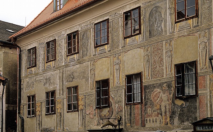 Krumau an der Moldau Altstadt: Eckhaus Konskr.-Nr. 54 (mit Renaissance-Malerei)