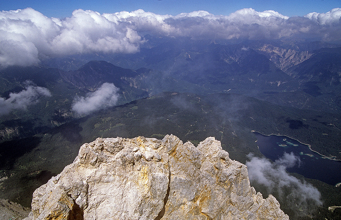 Zugspitze (A) Blick vom Gipfel