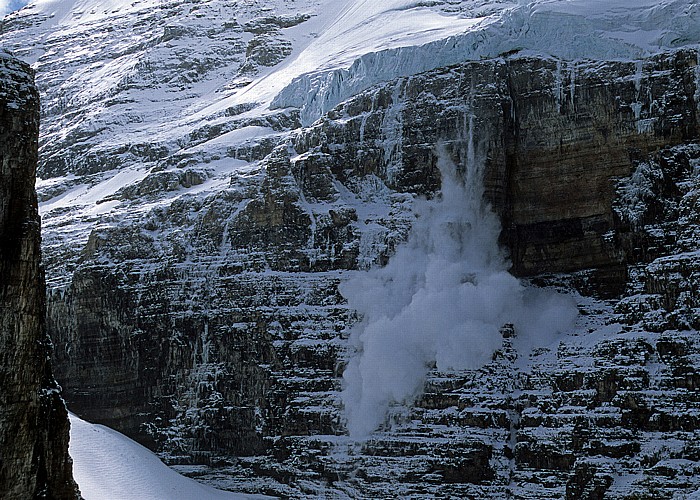 Blick vom Plain of the Six Glaciers: Gletscherabbruch am Mount Victoria Banff National Park